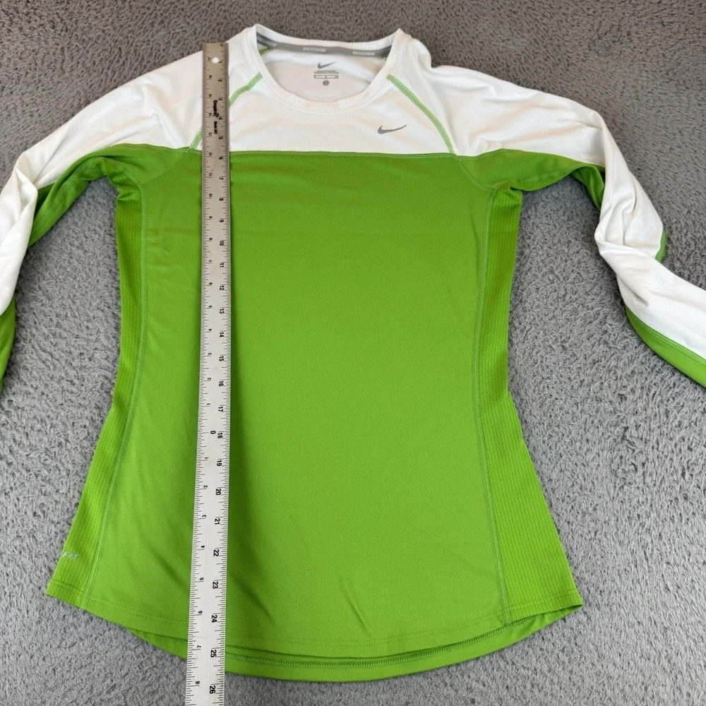 Nike‎ Dri-fit Miller Nike Running Long Sleeve Shirt Size Small Green 405255-328